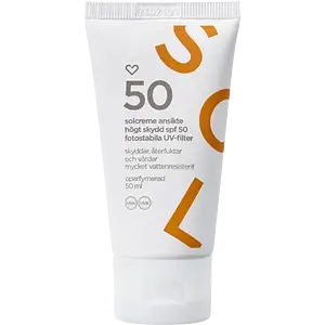 Hjärtats Solcreme Ansikte Oparfymerad SPF 50