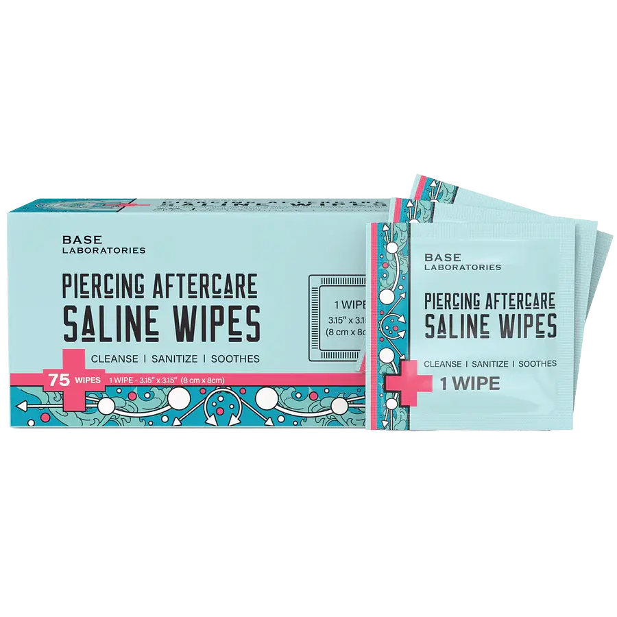 Base Laboratories Piercing Aftercare Saline Wipes