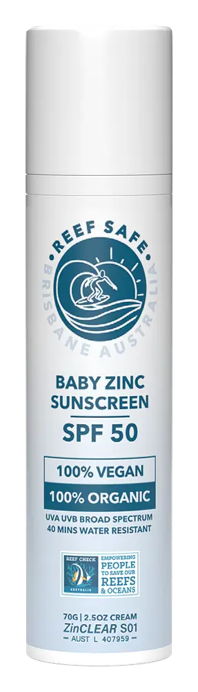 Reef Safe Baby Zinc Sunscreen SPF50 Clear