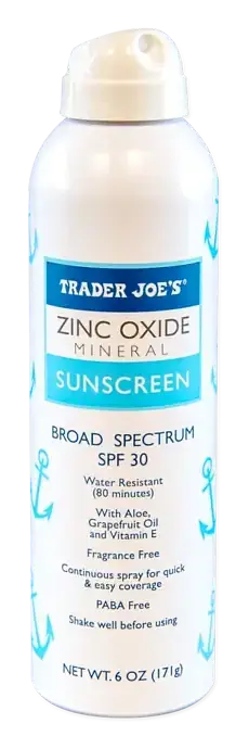 Trader Joe's Zinc Oxide Mineral Sunscreen Spray SPF 30