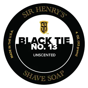 Sir Henry's Shave Soap Black Tie No. 13 Unscented