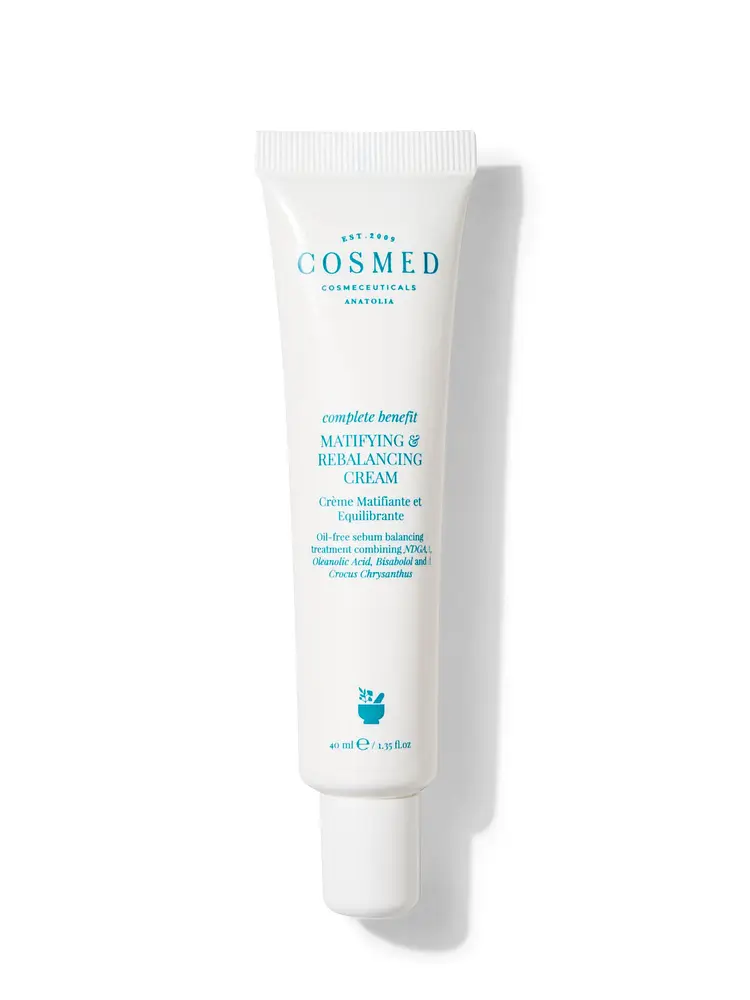 Cosmed Matifying & Rebalancing Cream - Yağlı/Karma ve Akne Eğilimli Ciltler İçin Matlaştırıcı Nemlendirici Oil free Krem - Parlama Karşıtı formül 40 ML