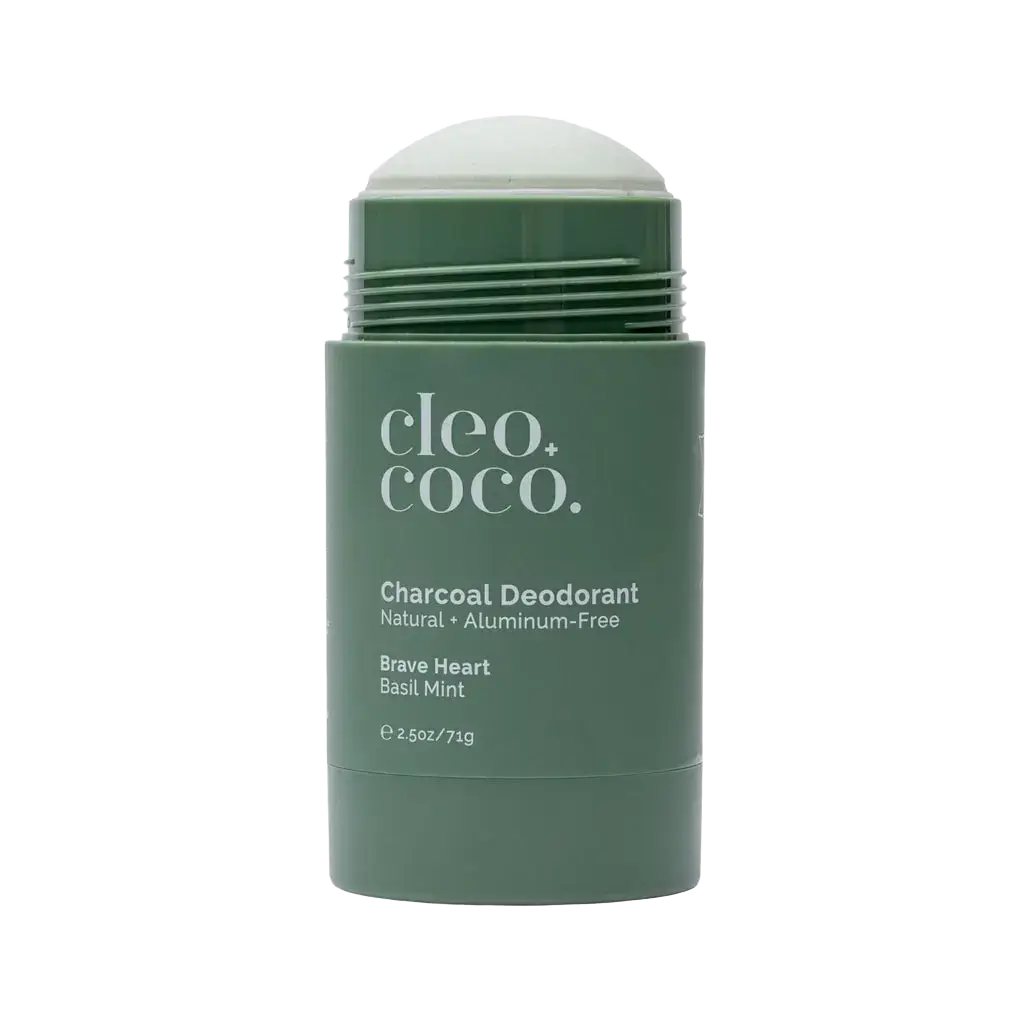 Cleo+Coco Charcoal Deodorant Basil Mint
