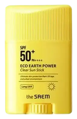 The Saem Eco Earth Power Clear Sun Stick SPF 50+ PA++++
