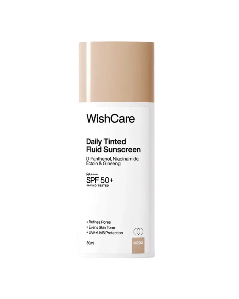 Wishcare Daily Tinted Fluid Sunscreen SPF 50+ M203