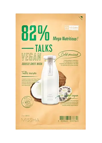 Missha Talks Vegan Squeeze Sheet Mask Mega Nutritious