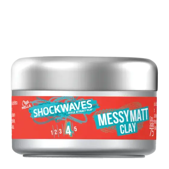 Wella Shockwaves Messy Matt Clay