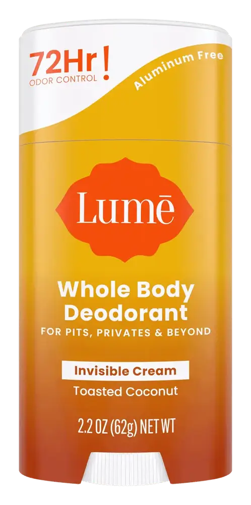 Lume Whole Body Deodorant Invisible Cream Stick Toasted Coconut