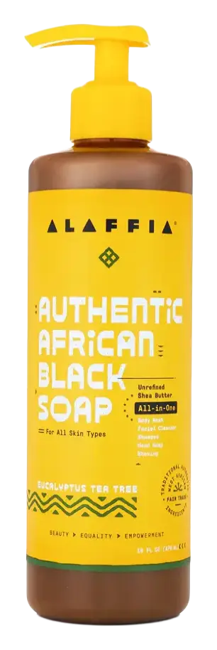 Alaffia Authentic African Black Soap All-In-One Eucalyptus Tea Tree