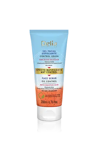 Delia Cosmetics Gel facial exfoliante control grasa