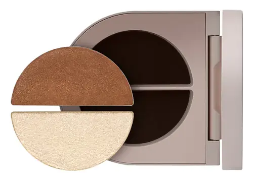Rose Inc Satin & Shimmer Duet Powder & Cream Eyeshadow Cocoa/White Gold Shimmer