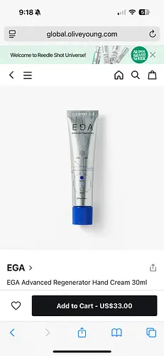 EGA Advanced Regenerator Hand Cream