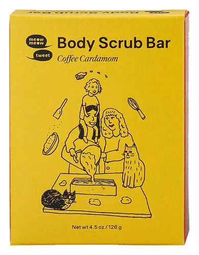Meow Meow Tweet Body Scrub Bar Coffee Cardamom