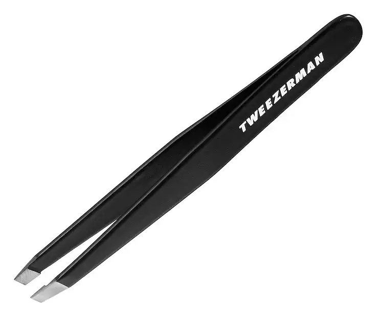 Tweezerman Stainless Steel Slant Tweezer Black