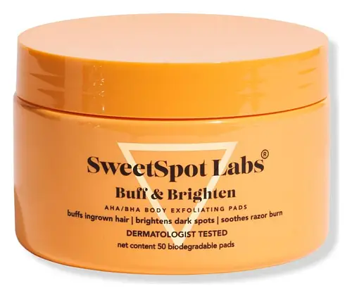 SweetSpot Labs Buff & Brighten AHA/BHA Body Exfoliating Pads