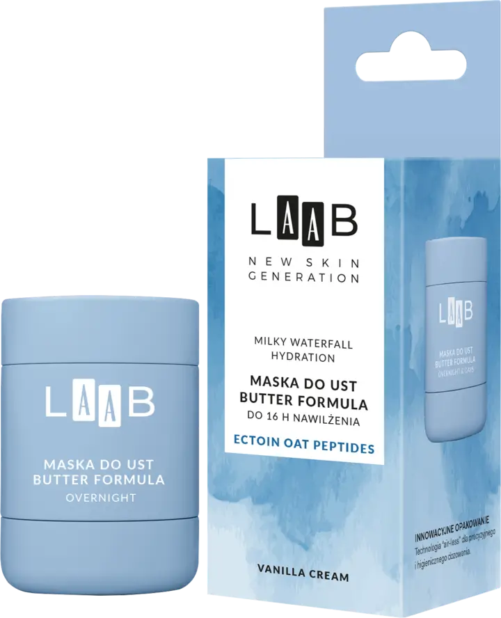 AA LAAB Milky Waterfall Hydration Maska Do Ust Butter Formula Vanilla Cream