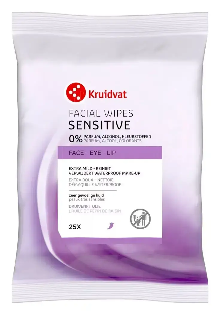 Kruidvat Facial Wipes Sensitive
