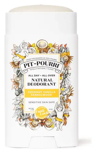 Pourri All Day All Over Natural Deodorant Coconut Vanilla Sandalwood