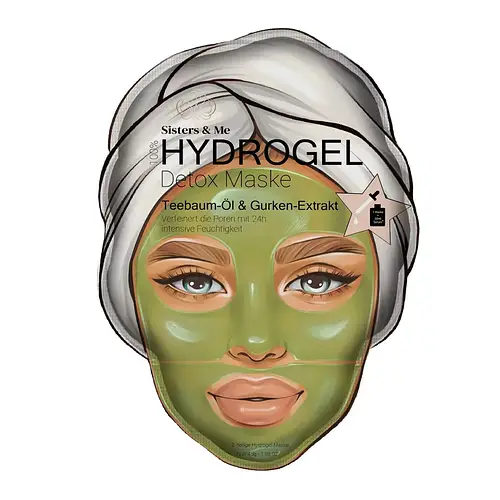 Sisters & Me Hydrogel Detox Maske Teebaum-Öl & Gurken-Extrakt