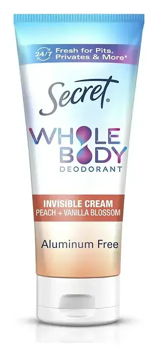 Secret Whole Body Deodorant Invisible Cream Peach & Vanilla