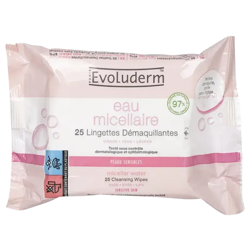 Evoluderm Micellar Water Cleansing Wipes