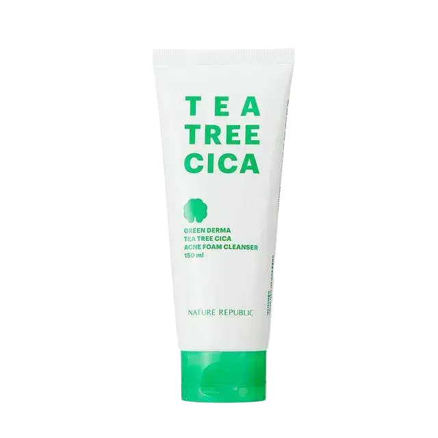 Nature Republic Green Derma Tea Tree Cica Acne Foam Cleanser