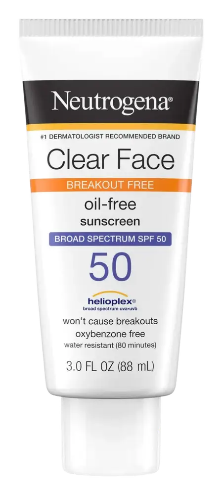 Neutrogena Clear Face Break-Out Free Liquid Lotion Sunscreen Broad Spectrum SPF 50