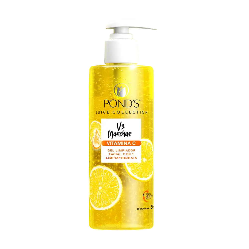 Pond's Juice Collection Vs. Manchas Vitamina C Gel Limpiador Facial 2 En 1