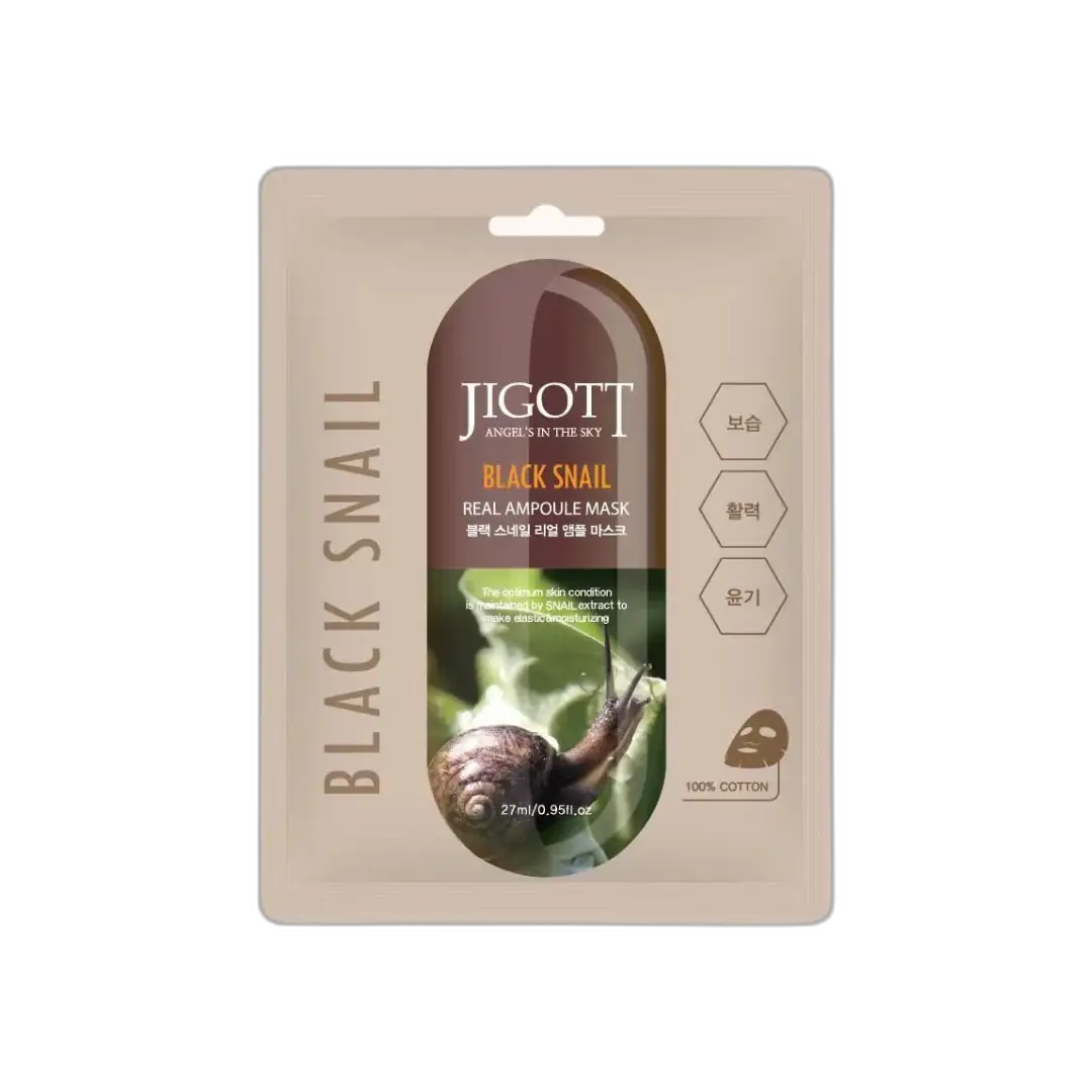 Jigott Real Ampoule Mask Black Snail