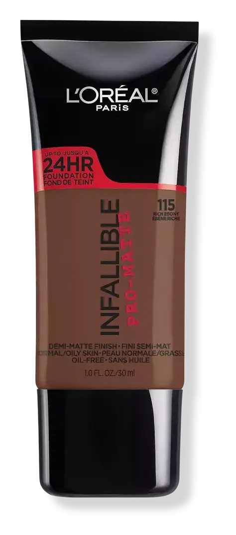 L'Oreal Infallible Pro-Matte Liquid Longwear Foundation 115 Rich Ebony