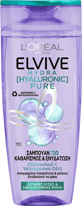 L'Oreal Elvive Hydra Hyaluronic Pure Shampoo Greece