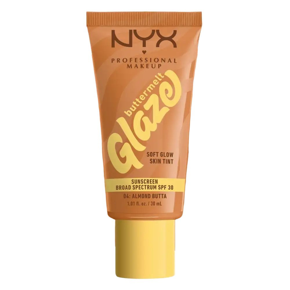 NYX Cosmetics Buttermelt Glaze Soft Glow Skin Tint SPF 30 04 Almond Butta