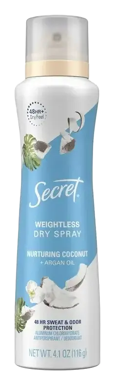 Secret Weightless Dry Spray Nurturing Coconut + Argan Oil