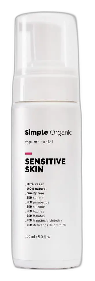Simple Organic Espuma Facial Sensitive Skin
