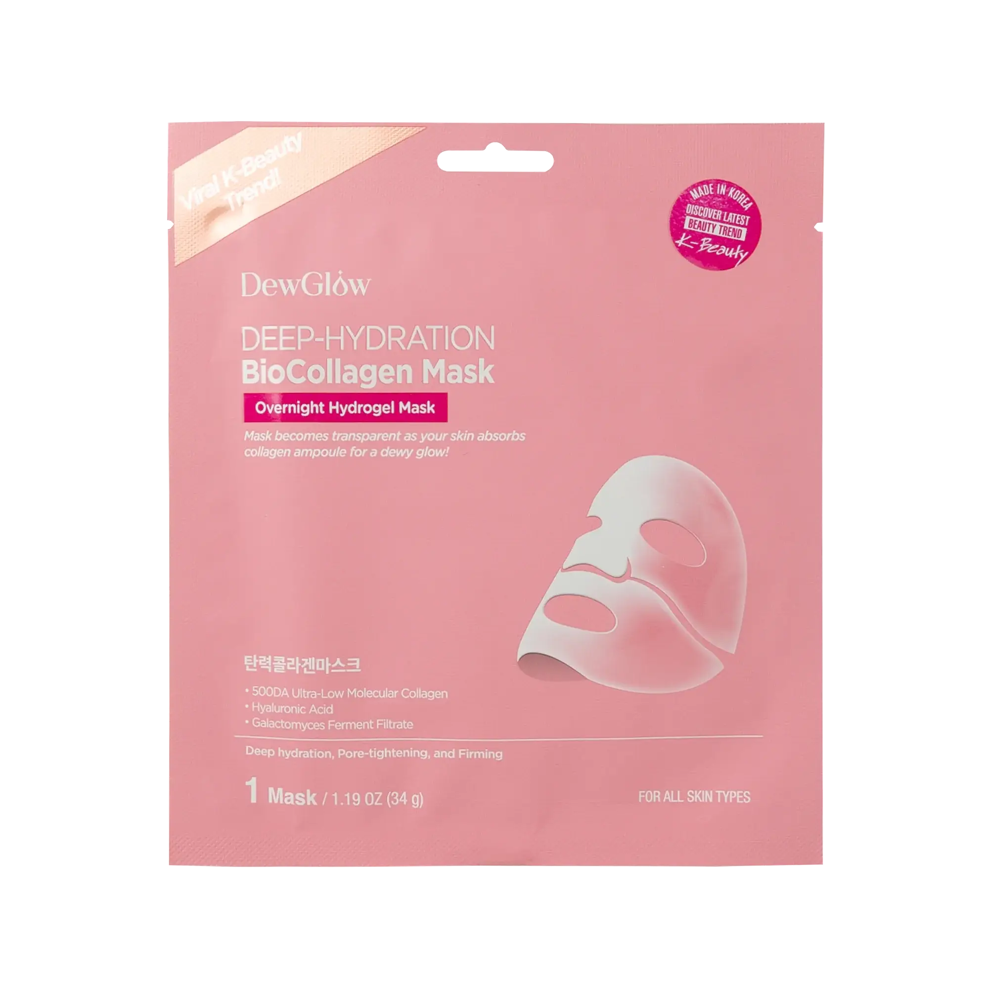 DewGlow Deep-Hydration BioCollagen Mask