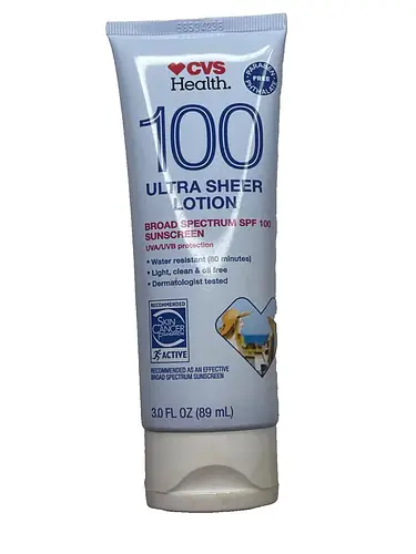 CVS Health Ultra Sheer Broad Spectrum SPF 100 Sunscreen Lotion