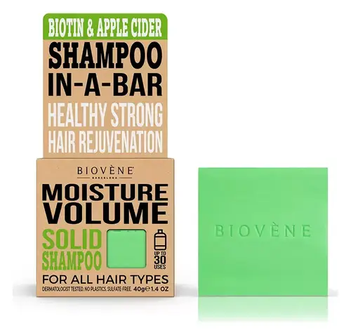 Biovène Barcelona Moisture Volume Biotin & Apple Cider Solid Shampoo Bar