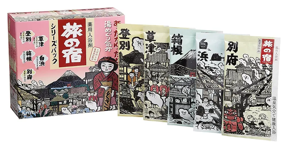 Kracie Tabi no Yado Clear - Assorted Series Pack (Kusatsu, Noboribetsu, Hakone, & Beppu)
