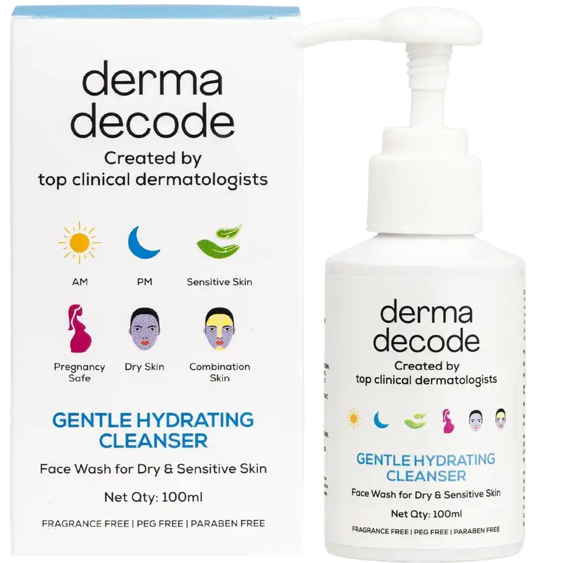 Derma Decode Gentle Hydrating Cleanser Face Wash for Dry & Sensitive Skin