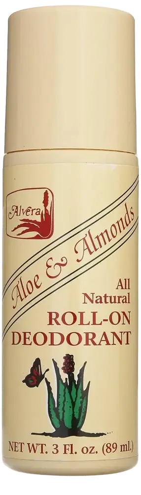 Alvera Aloe & Almonds All Natural Roll-On Deodorant