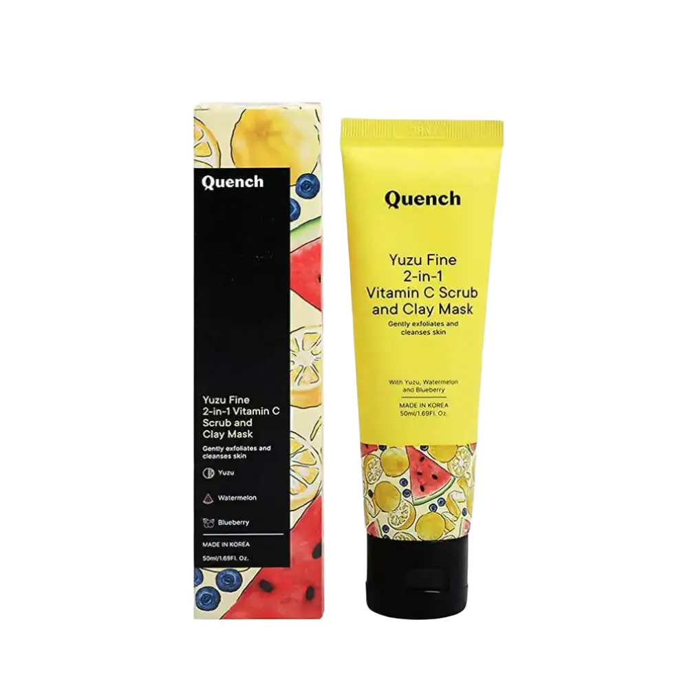 Quench Botanics Yuzu Fine 2-In-1 Vitamin C Scrub And Clay Mask