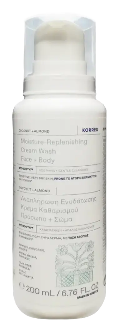 KORRES Coconut + Almond Moisture-Replenishing Cream Wash Face & Body