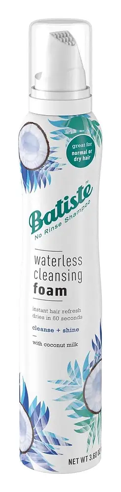 Batiste Waterless Cleansing Foam Cleanse + Shine with Coconut Milk