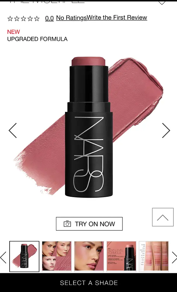NARS Cosmetics The Multiple Soft Blur Blush Stick for Cheeks, Eyes and Lips Fling