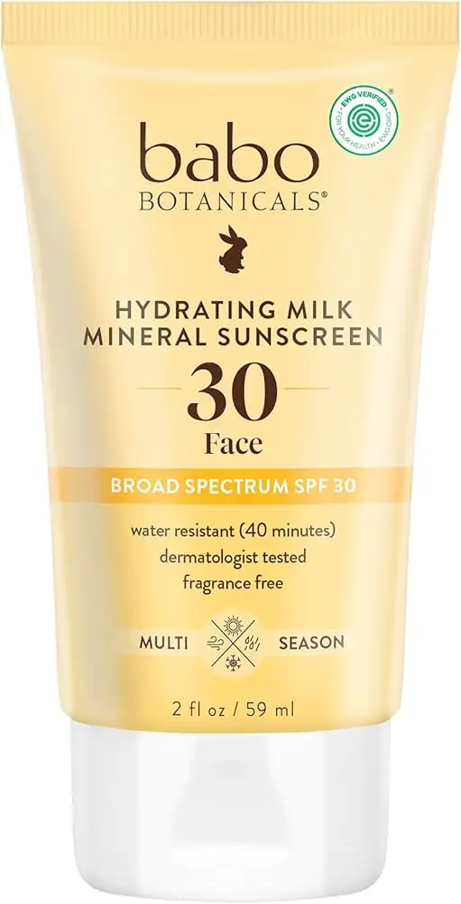 babo botanicals Hydrating Milk Mineral Face Sunscreen SPF 30