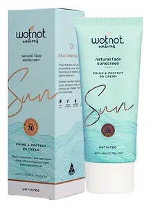 Wotnot Naturals Natural Face Sunscreen Prime & Protect BB Cream SPF 30 Untinted
