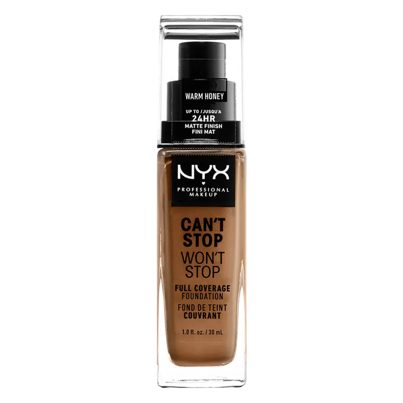 NYX Cosmetics Can't Stop Won't Stop Full Coverage Foundation 15.9 Warm Honey