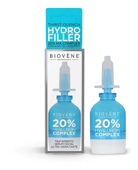 Biovène Barcelona Hydro Filler Thirst-Quench 20% HA + Organic Blueberry Facial Serum Treatment