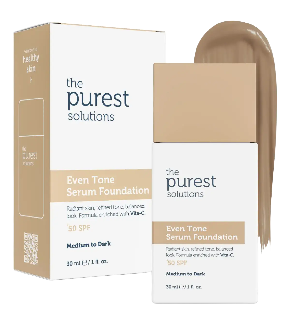 The Purest Solutions Even Tone Serum Foundation SPF 50+ Medium To Dark