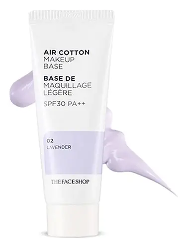 The Face Shop Air Cotton Makeup Base SPF 30 PA++ 02 Lavender